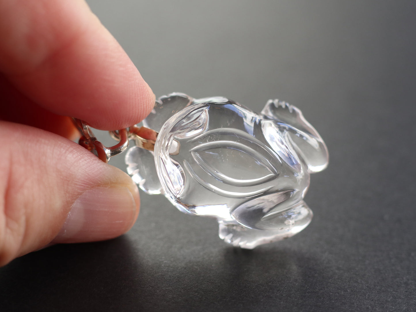 カエル型ヒマラヤ水晶ペンダントトップPN:HCC-16-2