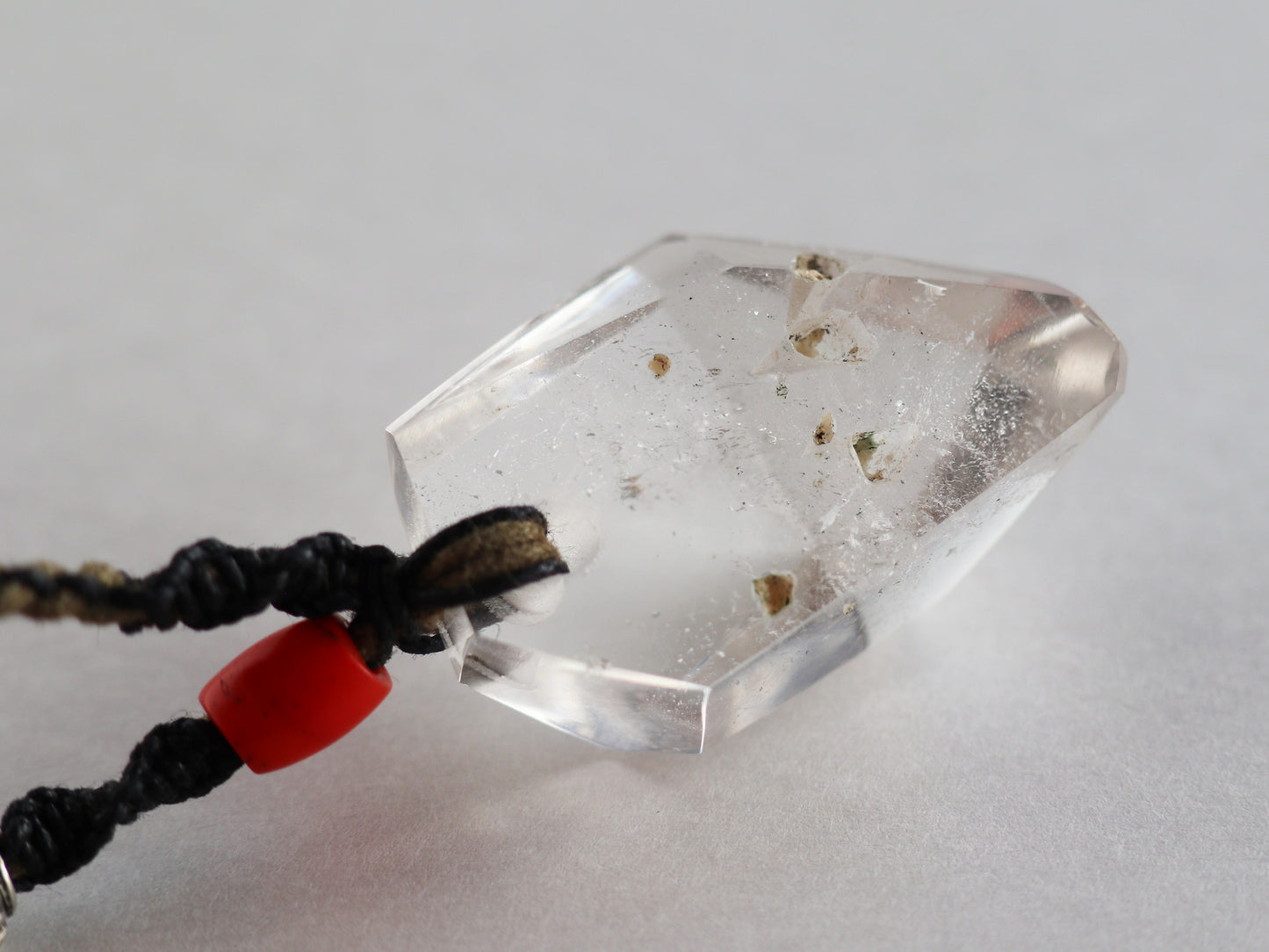 ヒマラヤつらら水晶、アンティークビーズ ネックレスPN:HCN-53