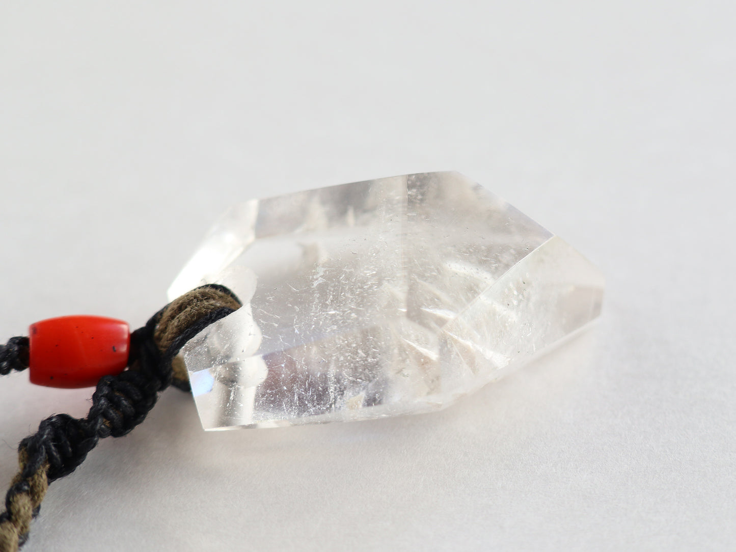 ヒマラヤつらら水晶、アンティークビーズ ネックレスPN:HCN-53