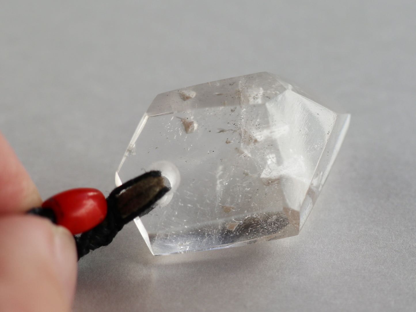 ヒマラヤつらら水晶、アンティークビーズ ネックレスPN:HCN-53