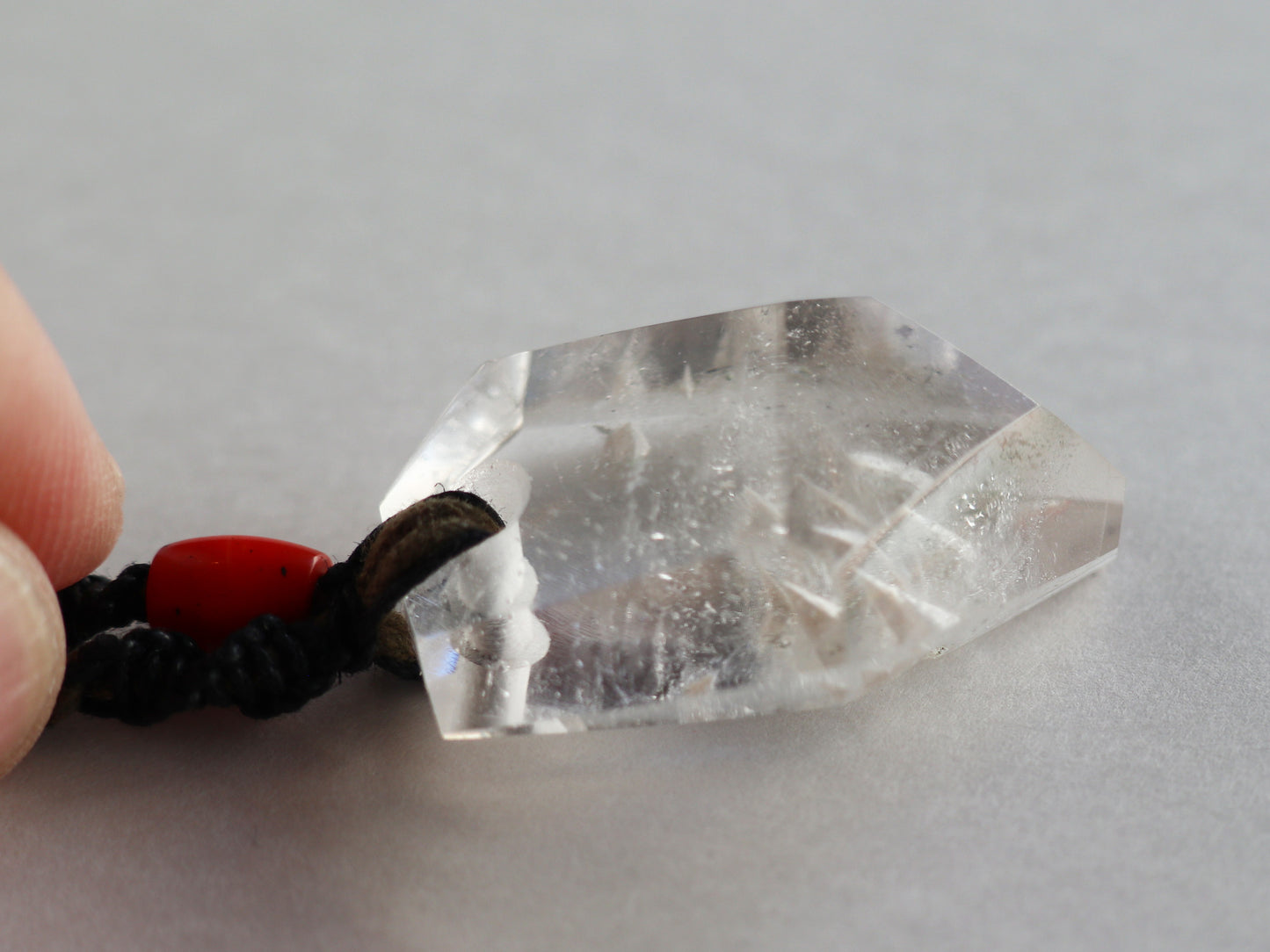 ヒマラヤつらら水晶、アンティークビーズ ネックレスPN:HCN-53
