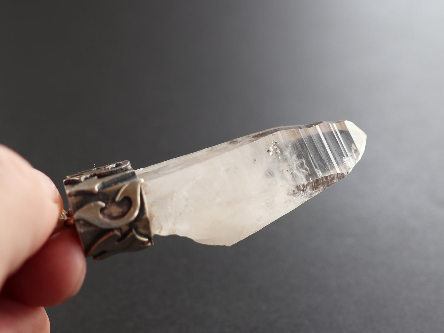 ガネーシュヒマール産シードクリスタル、ヒマラヤ水晶ペンダントトップ PN:HCS-KL2