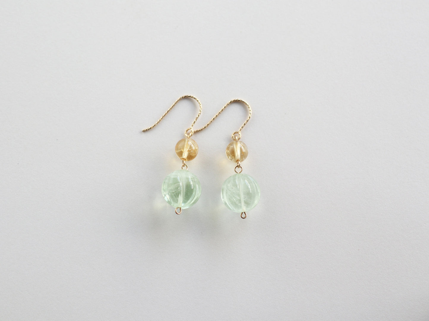 ◆ItoMe Stone◆ピアス*フローライト,シトリン,PN:IPS-201