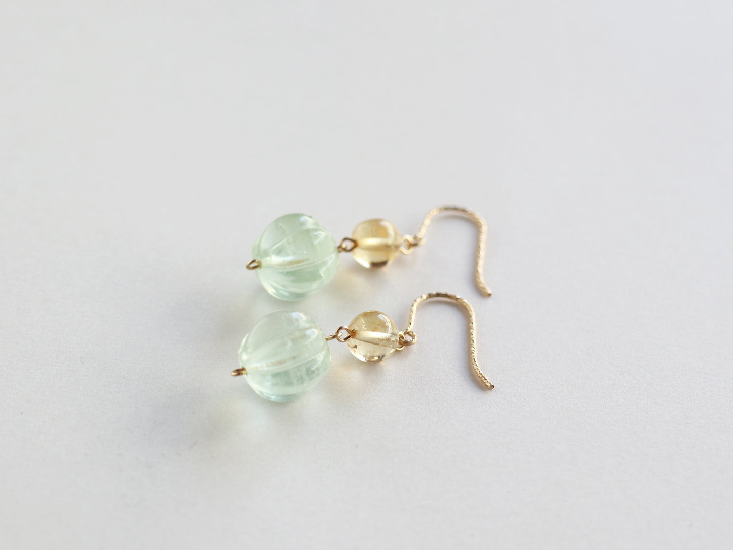 ◆ItoMe Stone◆ピアス*フローライト,シトリン,PN:IPS-201