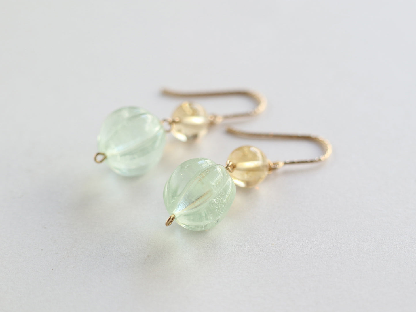 ◆ItoMe Stone◆ピアス*フローライト,シトリン,PN:IPS-201