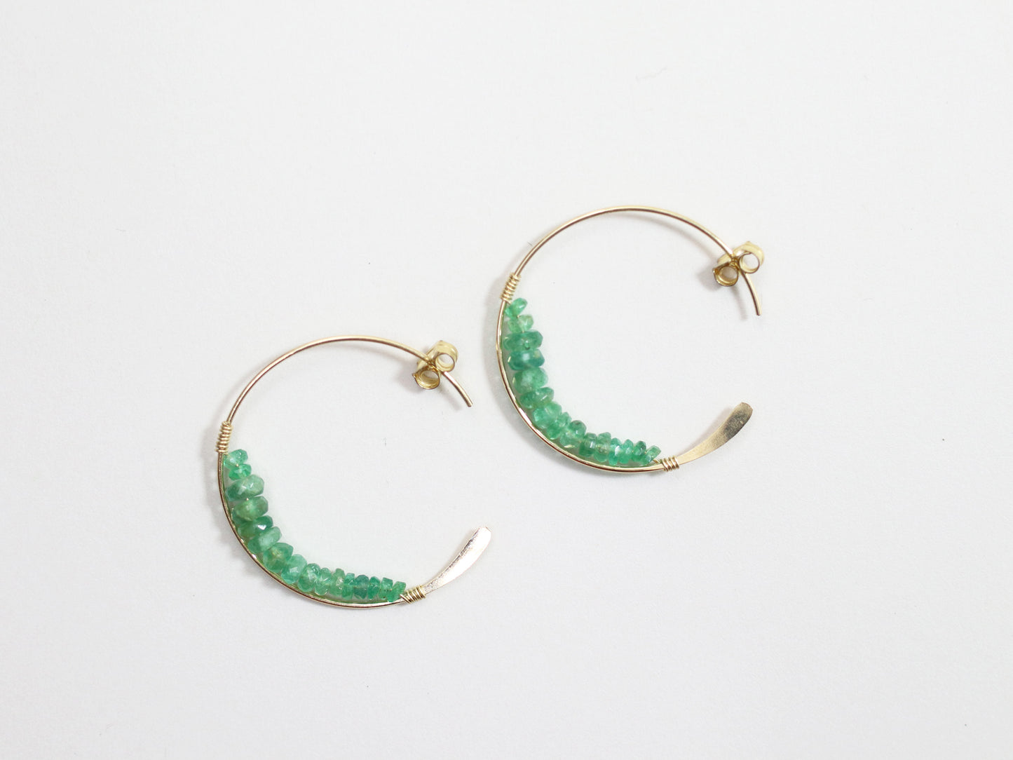 ◆ItoMe Stone◆ピアス*エメラルドフープホストピアスPN:IPS-257