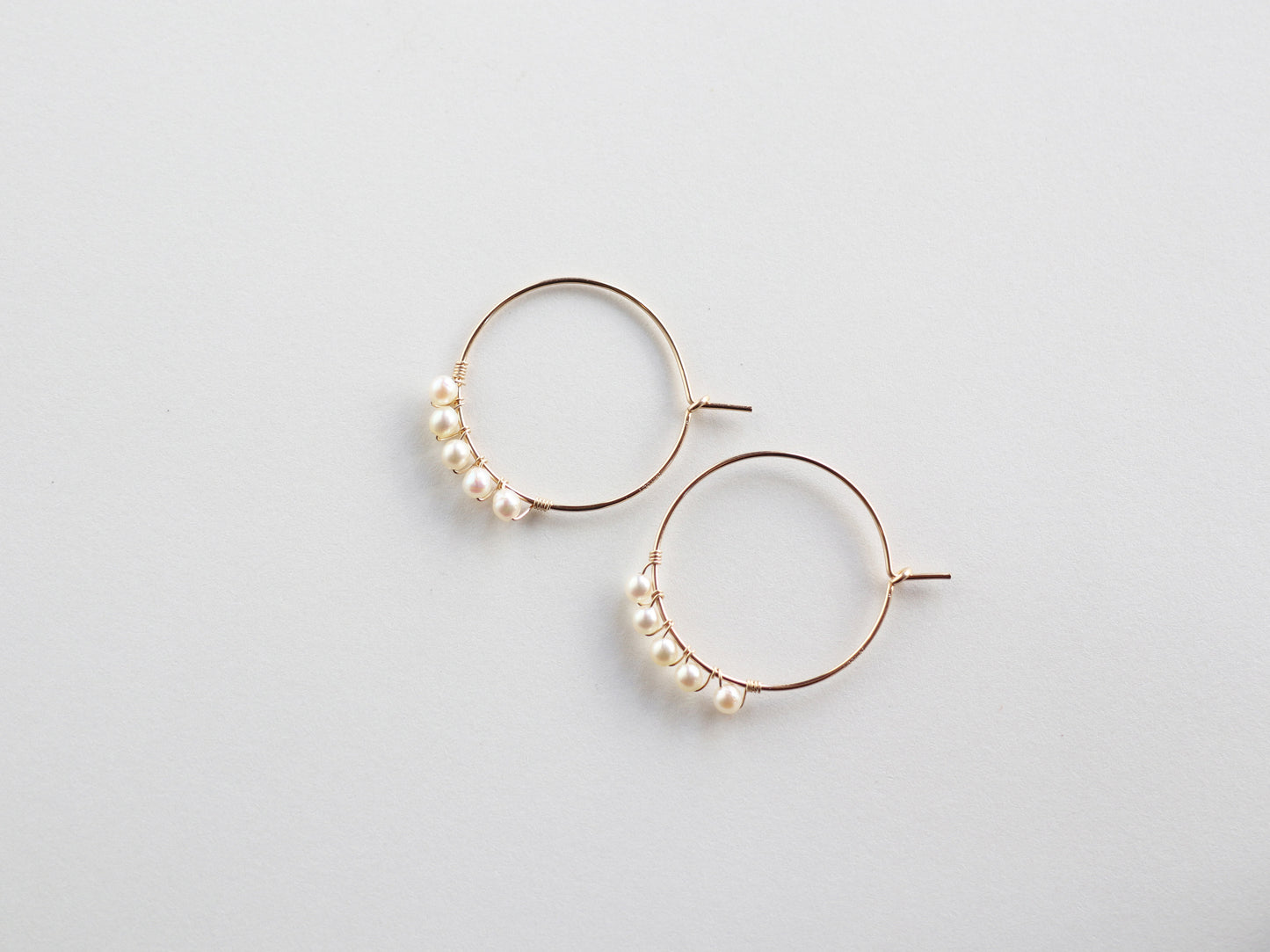 ◆ItoMe Stone◆ピアス*あこや真珠、フープPN:IPS-205
