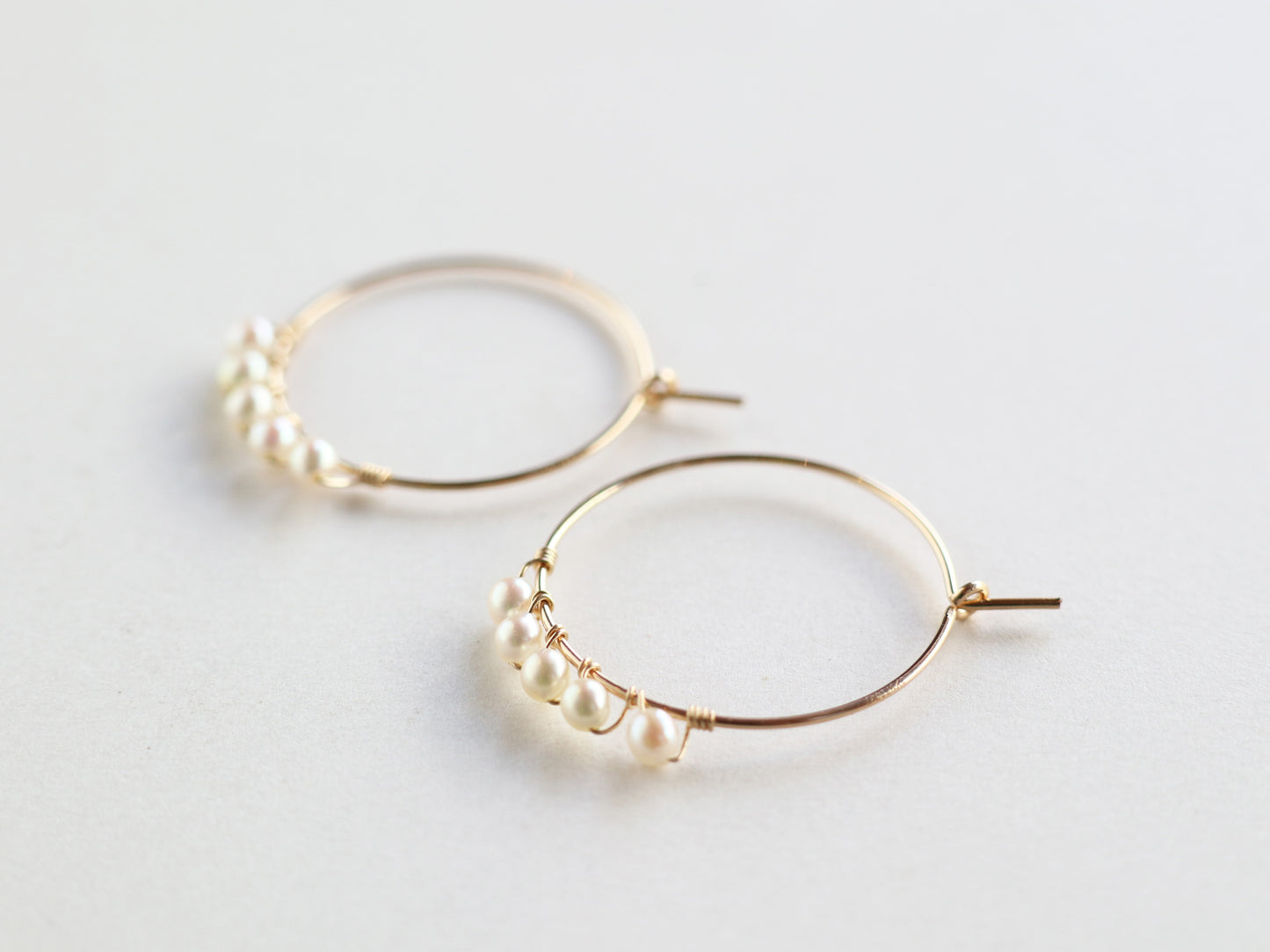 ◆ItoMe Stone◆ピアス*あこや真珠、フープPN:IPS-205