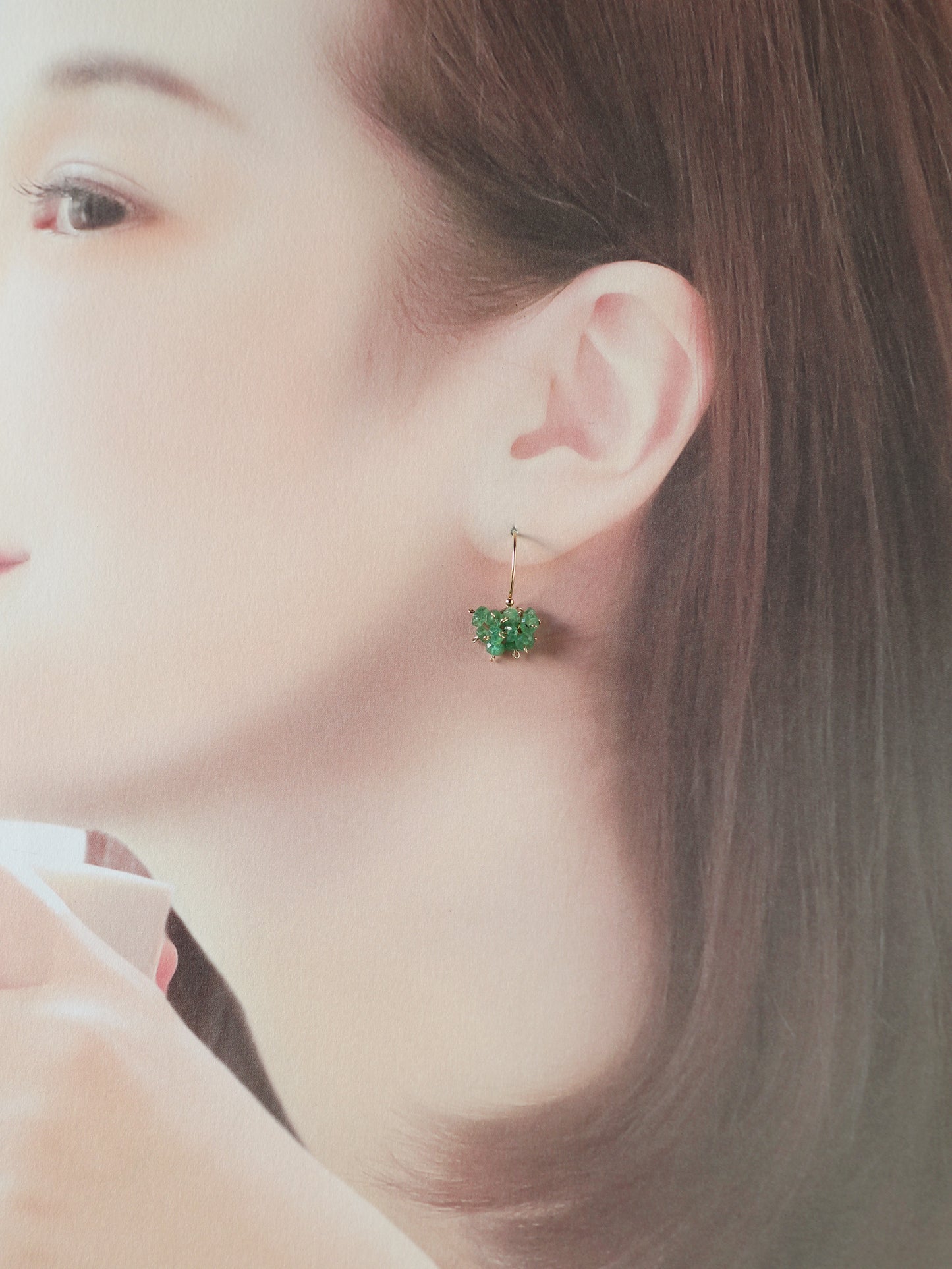 ◆ItoMe Stone◆ピアス*エメラルドピアスPN:IPS-256