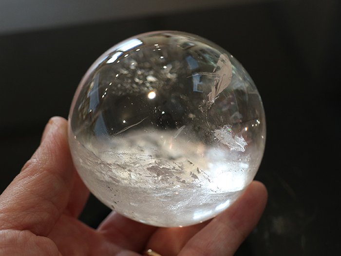 ガネーシュヒマール産 ヒマラヤ水晶ボール497gCrystalbowl