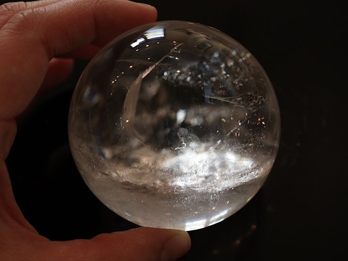 ガネーシュヒマール産 ヒマラヤ水晶ボール497gCrystalbowl