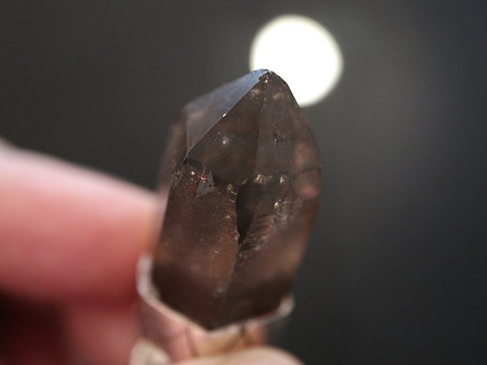 ガウリシャンカール産スモーキー水晶ペンダントトップPN:GUR-07