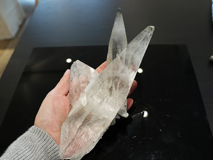 ガネーシュヒマール産ヒマラヤ水晶クロライト入り、ワイクリスタル原石PN:GG-035
