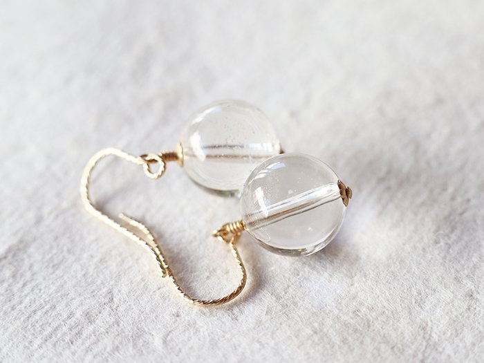 ◆ItoMe Stone◆ピアス*ヒマラヤ水晶14KGFピアス