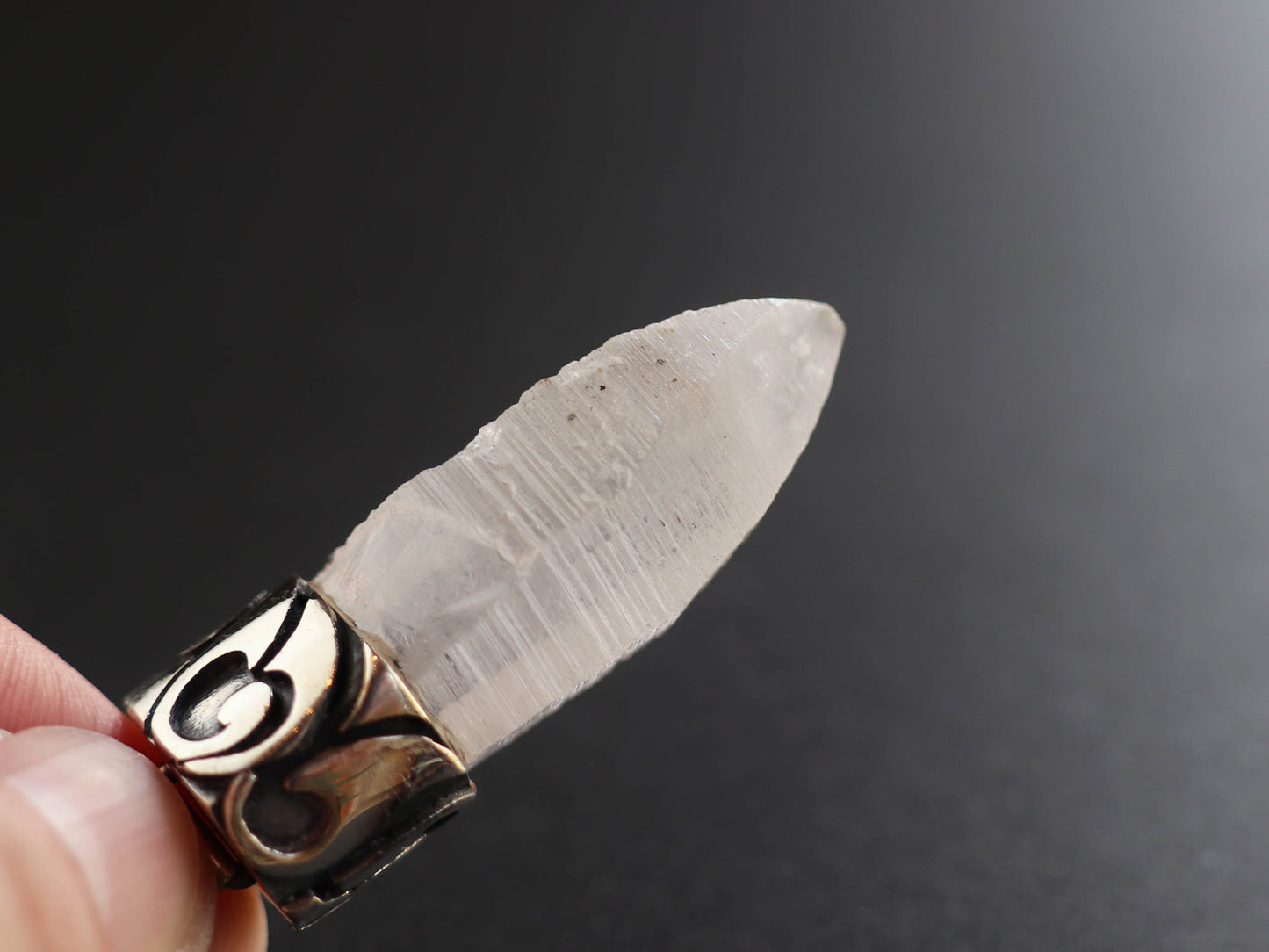 ガネーシュヒマール産レムリアンシードクリスタル、ヒマラヤ水晶ペンダントトップPN:HCS-KL9