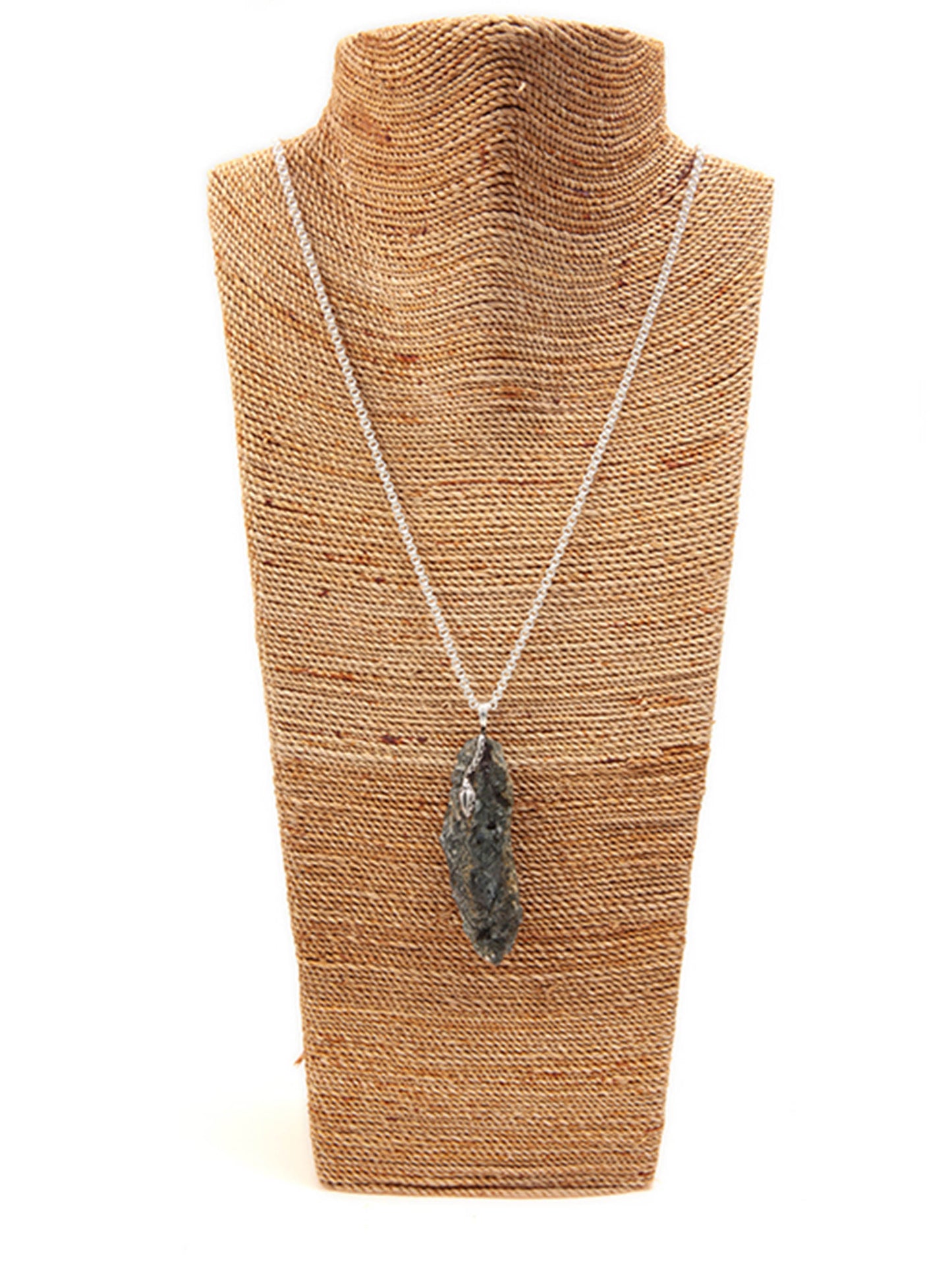 (ナーガデザイン)ヒマラヤガネーシュヒマール産原石グリーンルチル水晶ペンダントトップPN:HCS-S18