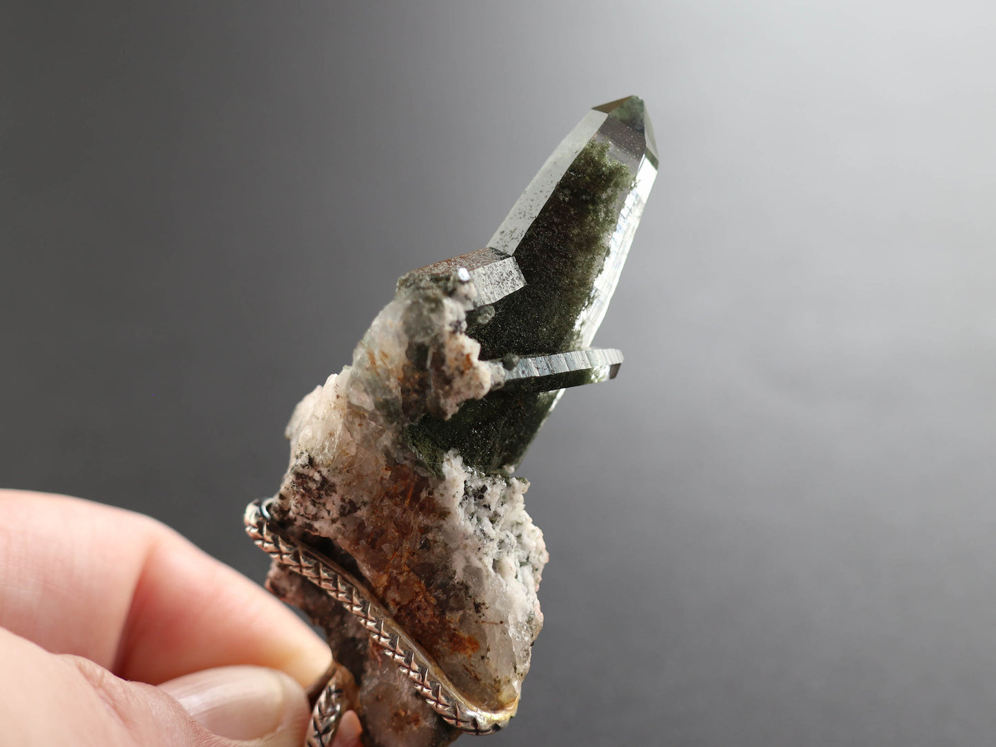 (ナーガデザイン)ガネーシュヒマール産 ガーデンクォーツ ヒマラヤ水晶 ペンダントトップ PN:HCS-S37