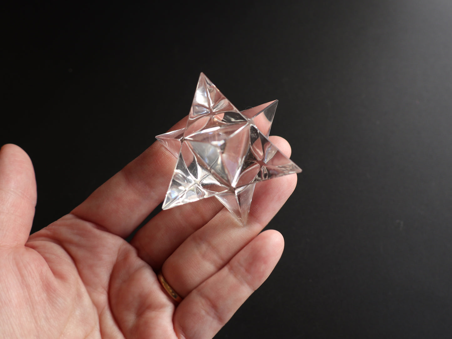 ガネーシュヒマール産 ヒマラヤ 水晶 マカバスター 六芒星 ヘキサグラム 星形八面体