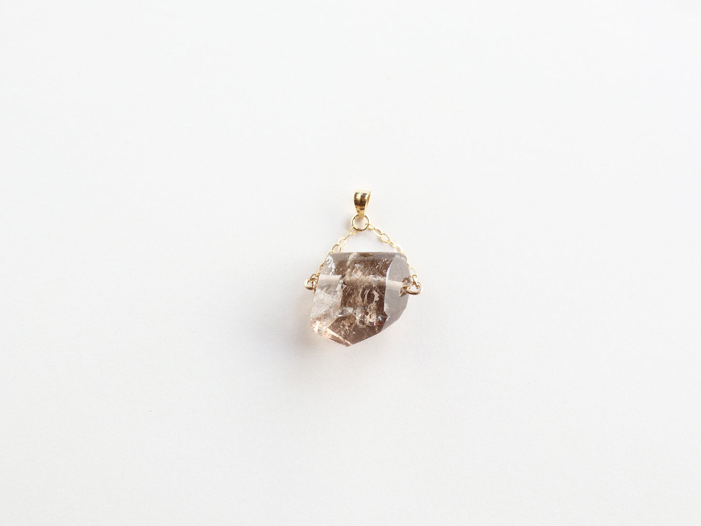 ◆ItoMe Stone◆ガネーシュヒマール産スモーキー水晶 14KGFネックレスPN:INE49