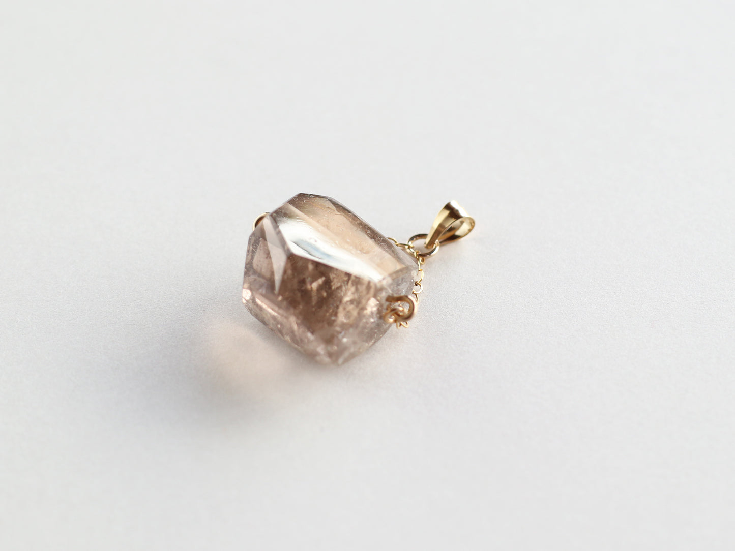◆ItoMe Stone◆ガネーシュヒマール産スモーキー水晶 14KGFネックレスPN:INE49