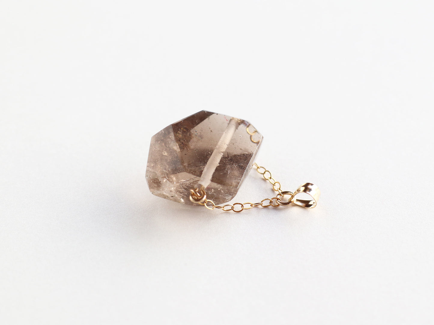 ◆ItoMe Stone◆ガネーシュヒマール産スモーキー水晶 14KGFネックレスPN:INE49