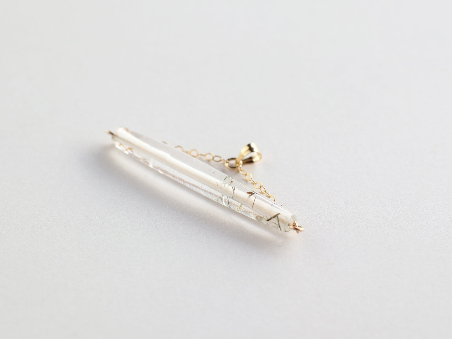 ◆ItoMe Stone◆ガネーシュヒマール産ルチルクォーツ 14KGFネックレスPN:INE51