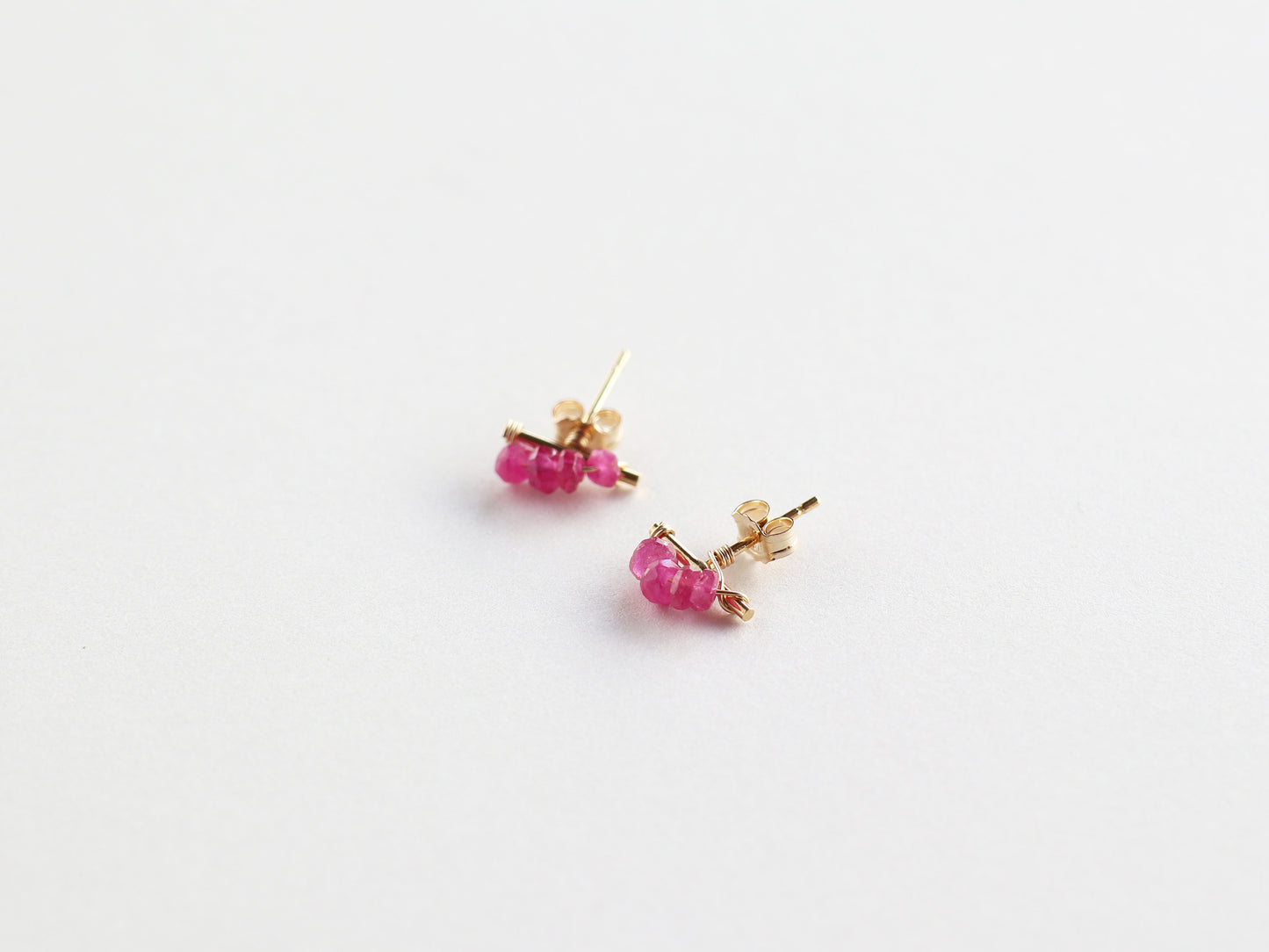 ◆ItoMe Stone◆ピアス*ビルマ産ルビーのTホストピアスPN:IPS-196