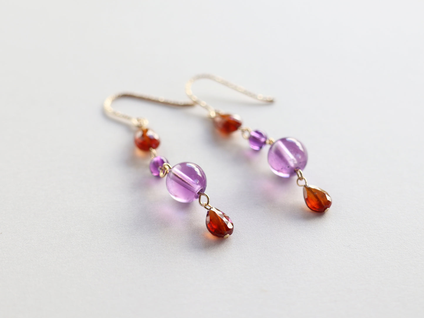 ◆ItoMe Stone◆ピアス*カーネリアン、アメジスト