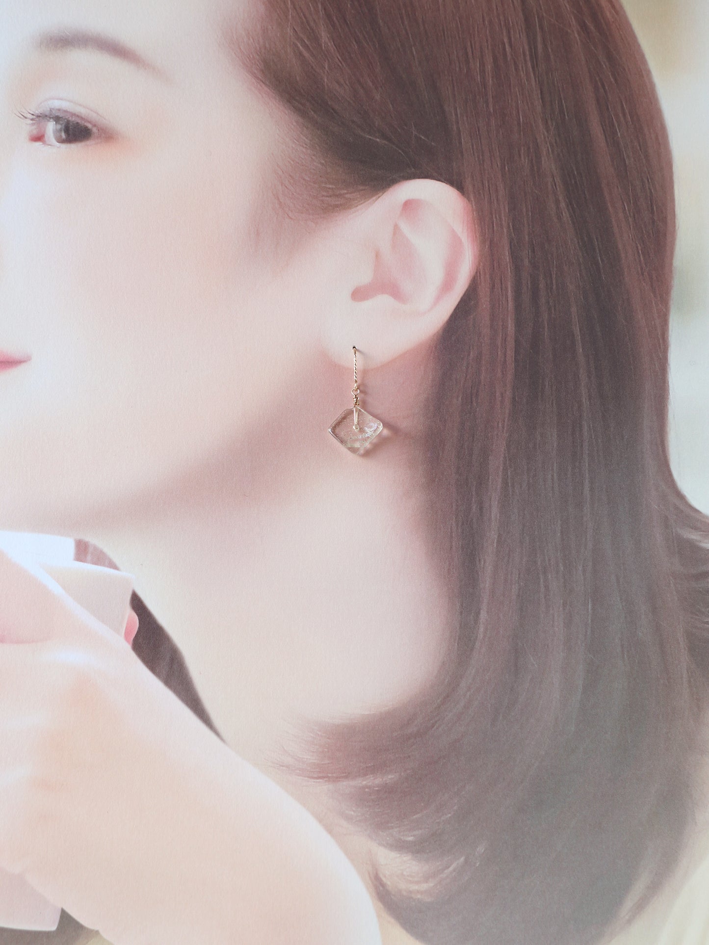 ◆ItoMe Stone◆ピアス*ガネーシュヒマール産ヒマラヤ水晶ファントム PN:IPS-132