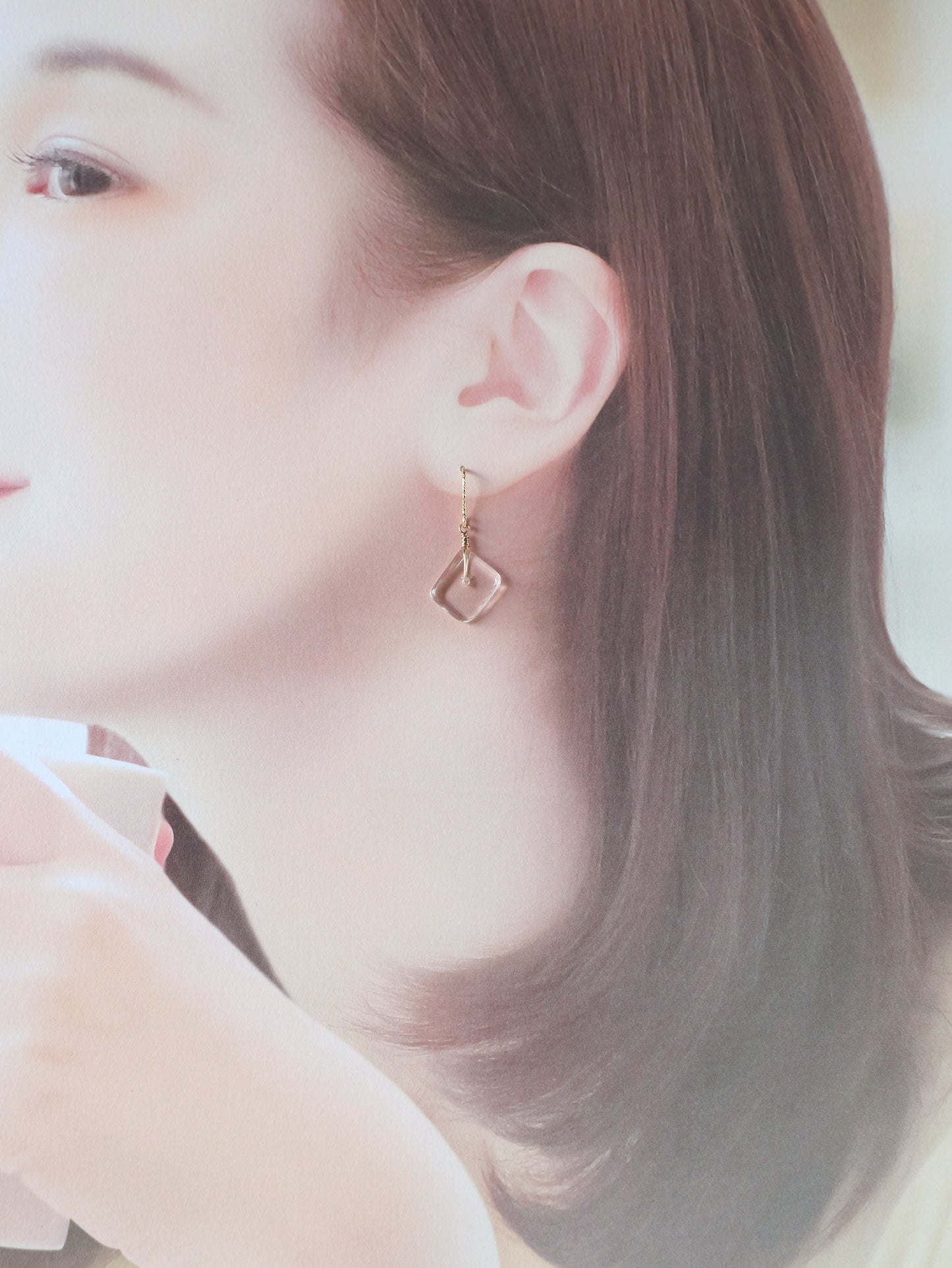 ◆ItoMe Stone◆ピアス*ガネーシュヒマール産ヒマラヤ水晶ファントム PN:IPS-132