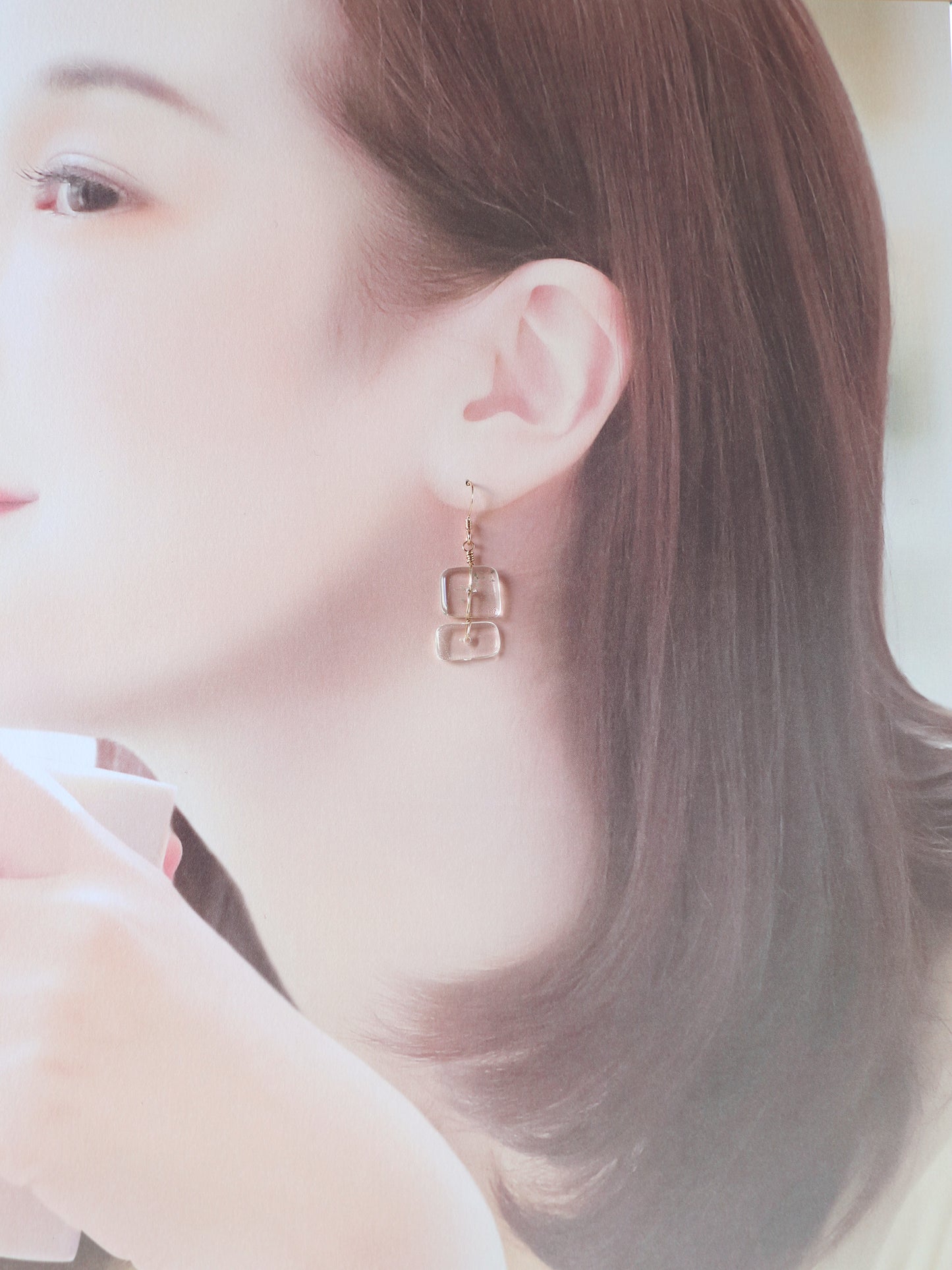 ◆ItoMe Stone◆ピアス*ガネーシュヒマール産ヒマラヤ水晶 PN:IPS-133