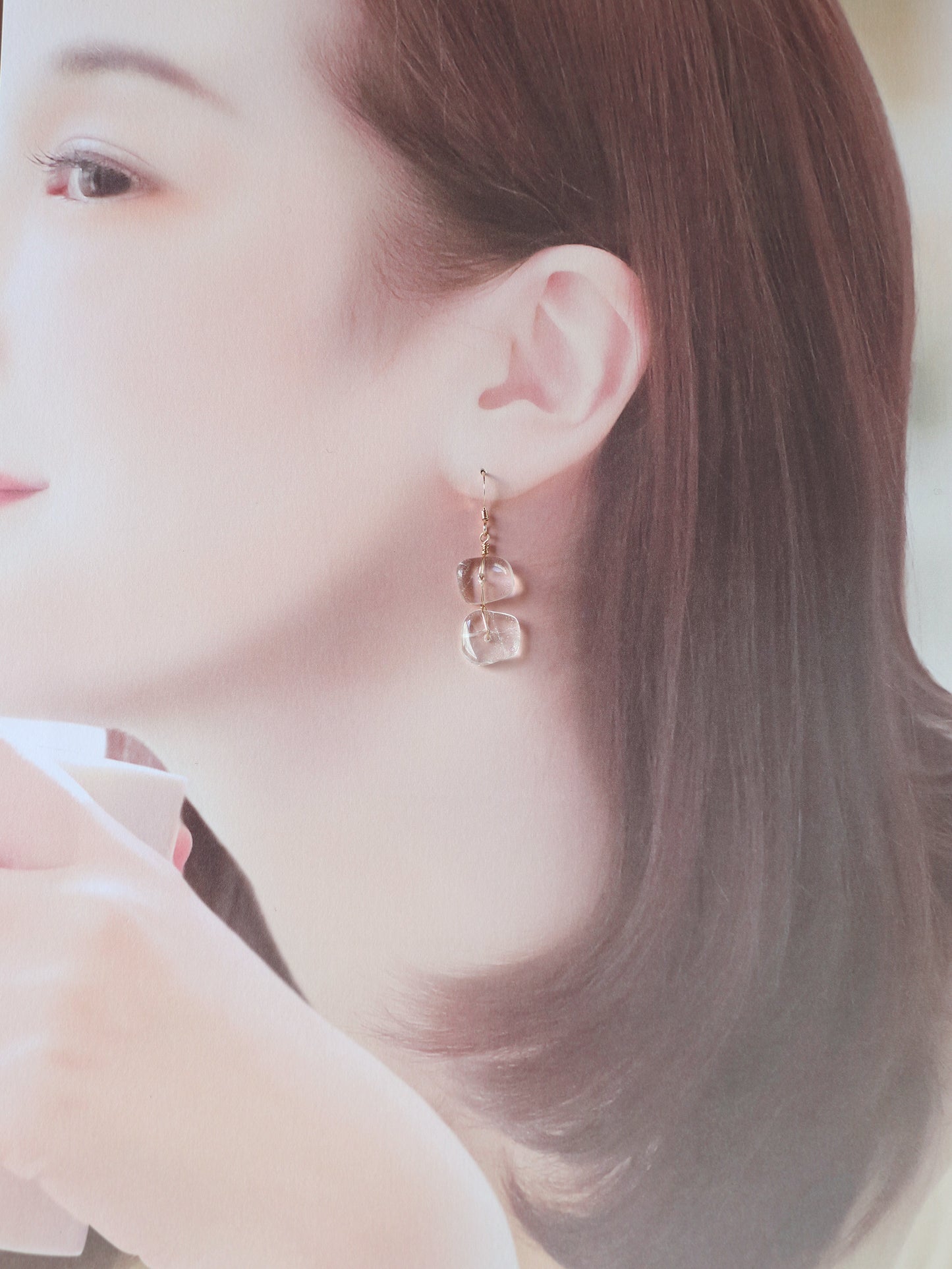 ◆ItoMe Stone◆ピアス*ガネーシュヒマール産ヒマラヤ水晶 PN:IPS-133