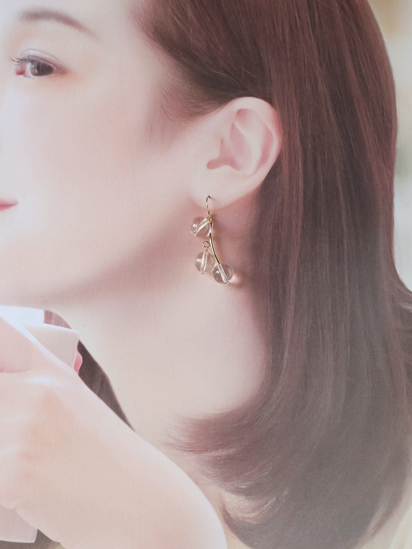◆ItoMe Stone◆ピアス*ガネーシュヒマール産ヒマラヤ水晶 PN:IPS-140