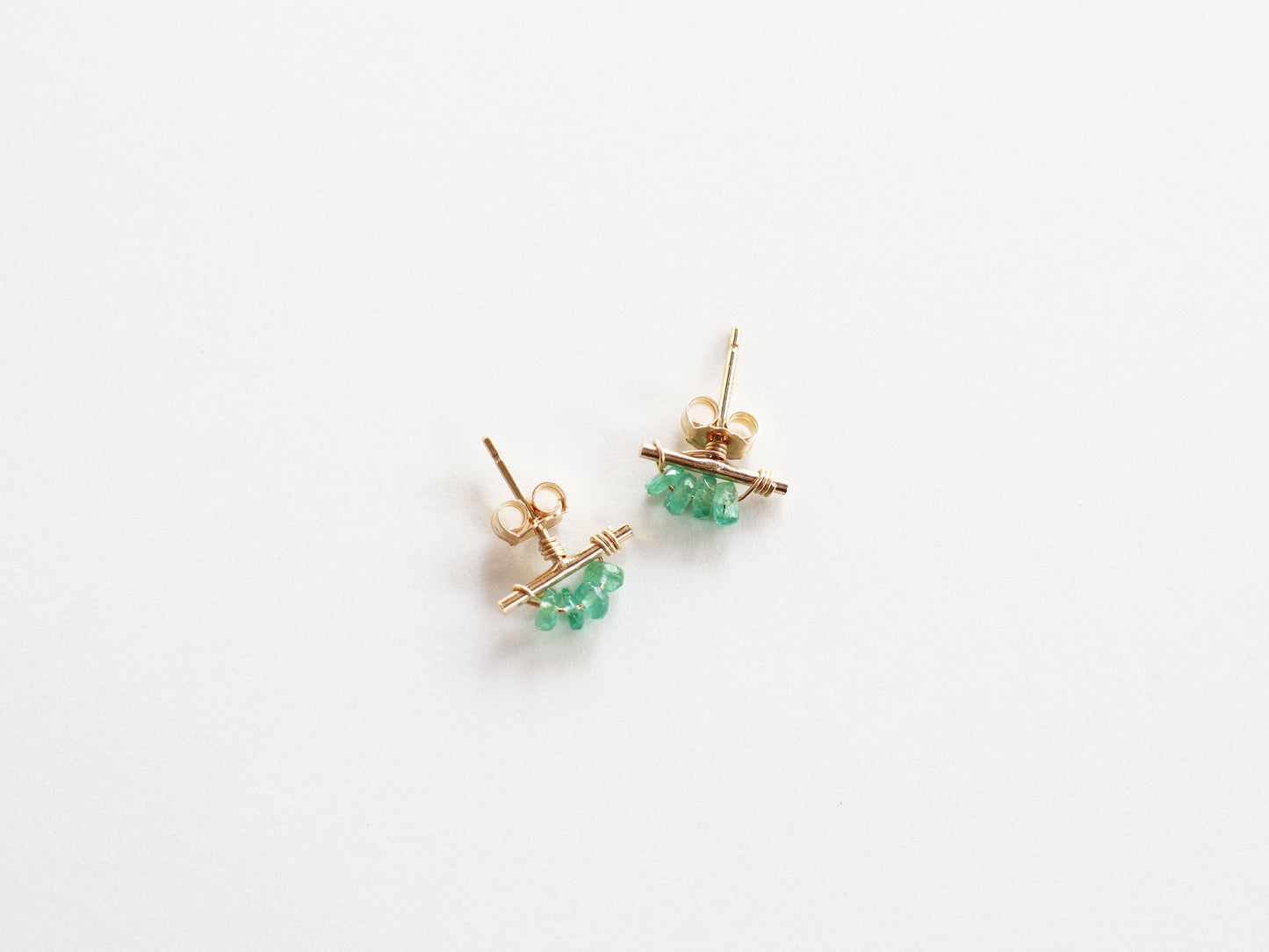 ◆ItoMe Stone◆ピアス*エメラルドTホストピアスPN:IPS-163