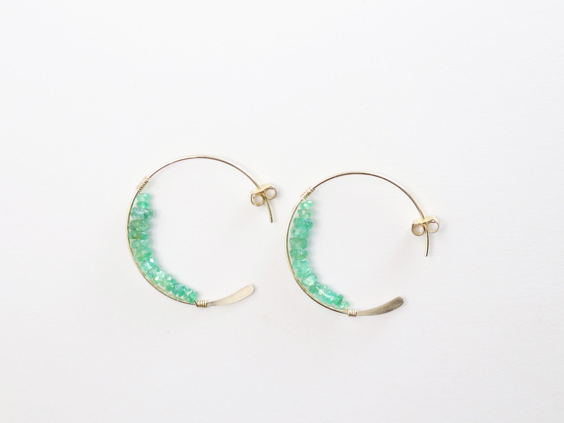◇ItoMe Stone◇ピアス＊エメラルドフープホストピアスPN:IPS-257 